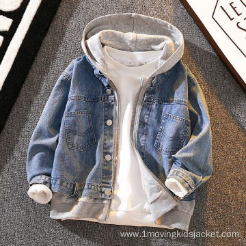 Children's Winter Long-Sleeved Denim Jacket